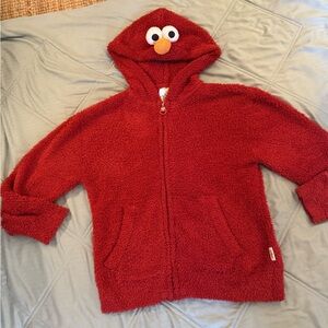 Gelato Pique x Sesame Street Elmo Fuzzy Zip Up Hoodie – Red – one size